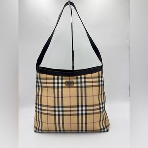 BURBERRY LONDON Nova Check Shoulder Bag
PVC Leather Beige